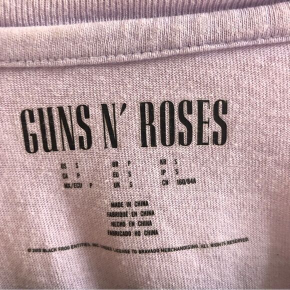 Guns & Roses Boxy Fit Cropped Graphic Tee Size‎ Small - Picture 4 of 4